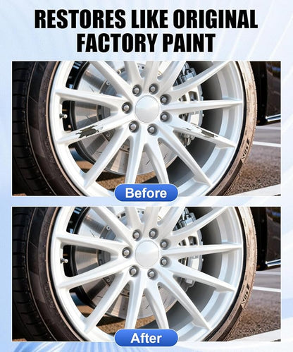 Amiss Crystal Sliver Rim Repair Kit, Wheel Paint and Rim Paint Touch Up Pen for Curb Rash, Universal Alloy Wheel Scratch Repair for Scratches and Scuffs, Car Accessories (Crystal Sliver)