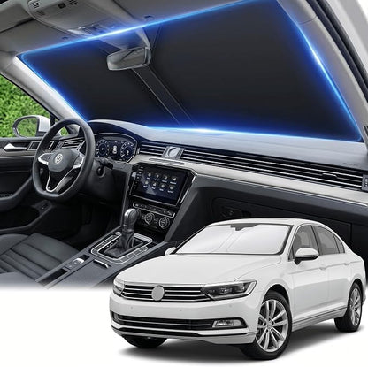 Windshield Sun Shade for VW/Volkswagen Passat 2012-2022 Sunshade Front Window Shade Custom Fit Passat Accessories Sun Visor Foldable Shade Blocks UV Rays Accessories