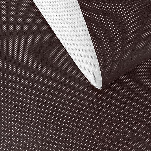 JuCheng Breathable Perforated Self-Adhesive Leather Repair Patch for Furniture, Couches, Car Seats, Office Chairs Faux Leather & Vinyl Repair Kit (Dark Brown, 20x120inch)