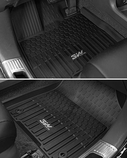 3W Floor Mats for Toyota Sienna 2021-2026 8 Seat LE/XLE, TPE All Weather Custom Fit Floor Liner for Toyota Sienna 1st, 2nd and 3rd Row, Black (Only for 8 Passenger)