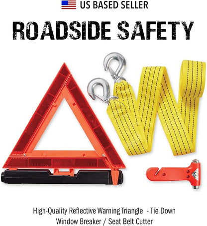 Always Prepared Premium Roadside Emergency Kit for Car - Car Safety Kit, Tools, First Aid, Visibility Gear & More - Perfect Roadside Assistance Kit Gift for New Drivers (125 pc)