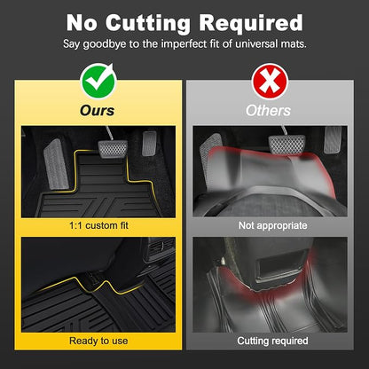 Floor Mats Fit for Honda Civic 2022-2025 2026 Sedan Hatchback Si (Include Sport), with&w/o USB Port | for Acura Integra 2023-2026, All Weather Car Floor Liners, Black (Not for Hybrid)