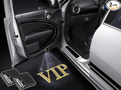 NewL 2 Pcs Led Car Door Welcome Light for Gold VIP Logo Symbol Projector Lights Ghost Shadow Light