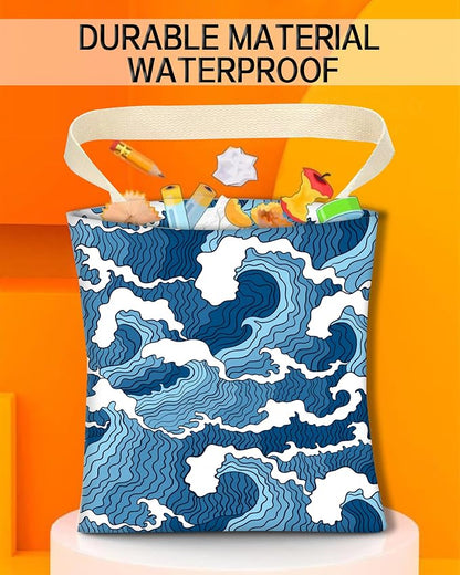 Car Garbage Can, Hanging Car Trash Can Bag for Back Seat Organizer, Cute Blue Sea