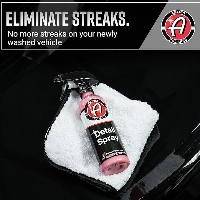 Adam's Detail Spray 5 Gallon - Quick Waterless Detailer Spray for Car Detailing, Polisher Clay Bar & Car Wax Boosting Tech, Add Shine Gloss Depth Paint | Car Wash Kit & Dust Remover