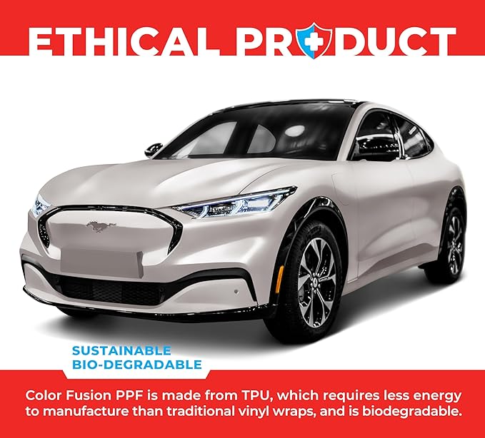 ColorFusion PPF by VViViD, Satin Pearl White Dry Apply PPF Vinyl Car Wrap Roll 1ft x 5ft
