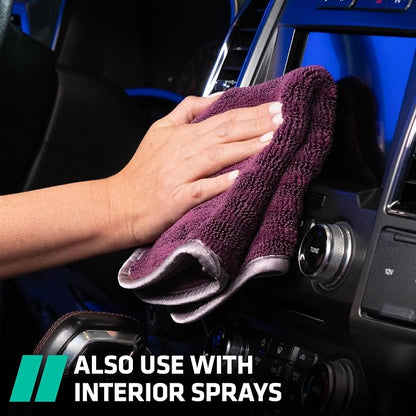 VIKING Microfiber Towels for Cars, Dual-Weave Professional Detailing Towel for Car Cleaning Kit, 14 Inch x 14 Inch, 5 Pack