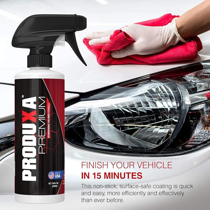 Premium Hydrophobic Waterless Car Detailer Spray-Ceramic Spray Wax, Paint Sealant, UV Protection | All-in-One Car Detailing Kit for Cars, Trucks, Motorcycles & RVs + 5 Microfiber Towels