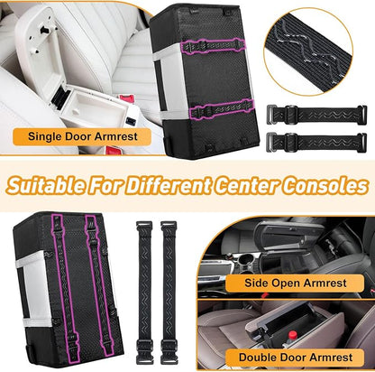 Portable Dog Car Seat for Small Dogs - Pet Booster Seat with Safety Leash, Adjustable Straps, Washable Cushion & Storage Pocket - Center Console Puppy Car Seat for Travel - Black