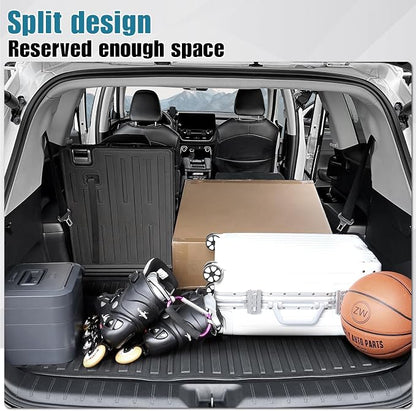 Floor Mats Cargo Mat with Backrest Mat for 2024 2025 2026 Toyota Grand Highlander 7 Seat Car Mat Accessories, All Weather TPE Cargo Liner Trunk Mat (Grand Highlander-Full Set)