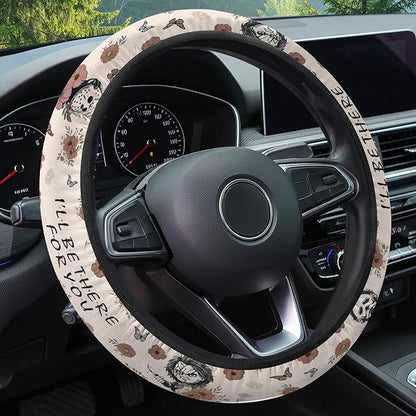 GENANY Dark Horror Steering Wheel Cover, Non Slip Polyester Car Wheel Protector for Car SUV Truck, Universal 15 Inch