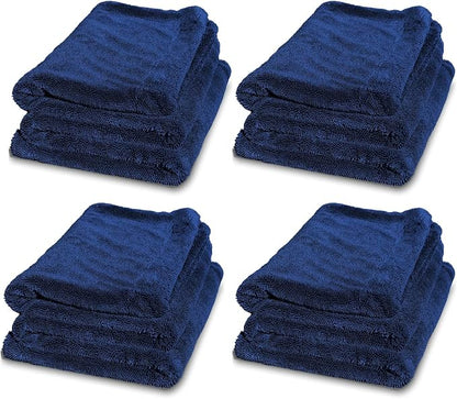 XL Car Drying Towel,1300 GSM Professional Car Towel with Double Twisted Loop, Car Drying Towels Extra Large Super Absorbent, Microfiber Drying Towels for Cars, Trucks - 40"x24", Navy 4-Pack