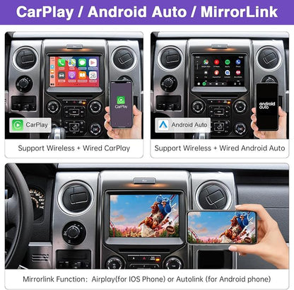 Wireless CarPlay Retrofit Kit Decoder, Compatible with Ford (2013–2015) SYNC 2 System, Supports Android Auto, Mirror Link & Reverse Camera, USB