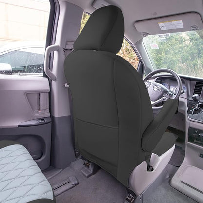 FH Group Custom Fit Car Seat Covers Specifically Made for 2011-2020 Toyota Sienna 7 Seater with Ultraflex Neoprene Water Resistant Automotive Seat Covers - Full Set Gray