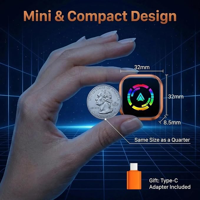 2-in-1 Wireless CarPlay Adapter for iPhone & Android Auto, Converts Wired to Wireless CarPlay in 5 Sec, Plug & Play No App Needed, Auto-Reconnect, Mini Dongle for 1000+ Cars iOS 10+ Android 11+