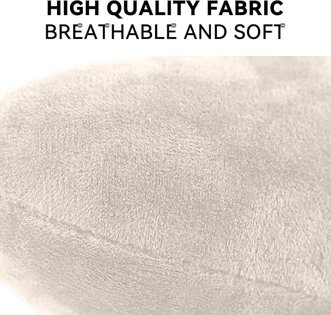 Car Headrest Pillow, Soft Comfortable Memory Foam Automotive Neck Pillow Cushion for Neck Pain Pressure Relief, Universal Fit (Beige)