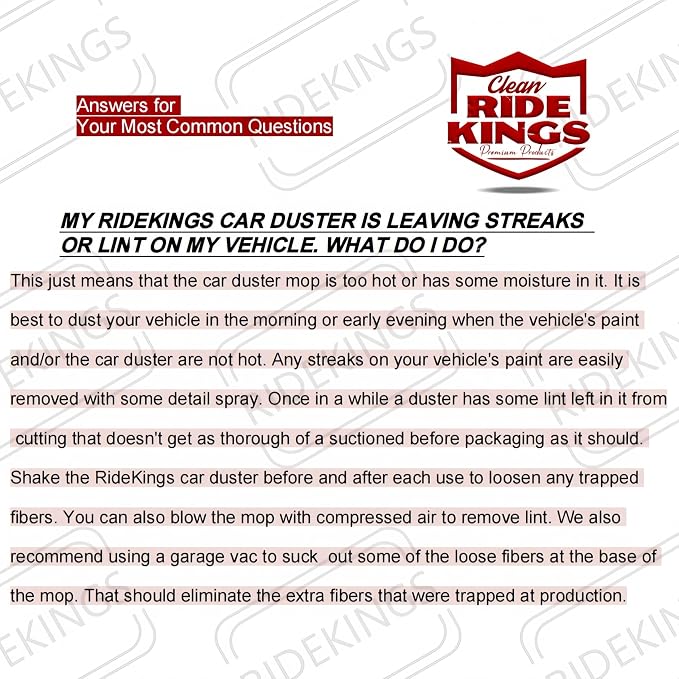 RideKings Car Duster Exterior Scratch Free, Wax Cotton Auto Dust Remover with Extendable Handle, Car Cleaning Brush for SUV, Truck & RV