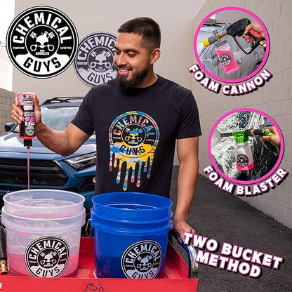 Chemical Guys Mr. Pink Car Wash Soap - 16 oz Super Suds Foaming Car Wash Soap for Cannon, Blaster, or Bucket Washing - pH Balanced, Safe on Wax, Sealant, Ceramic, and Clear Coat Finishes