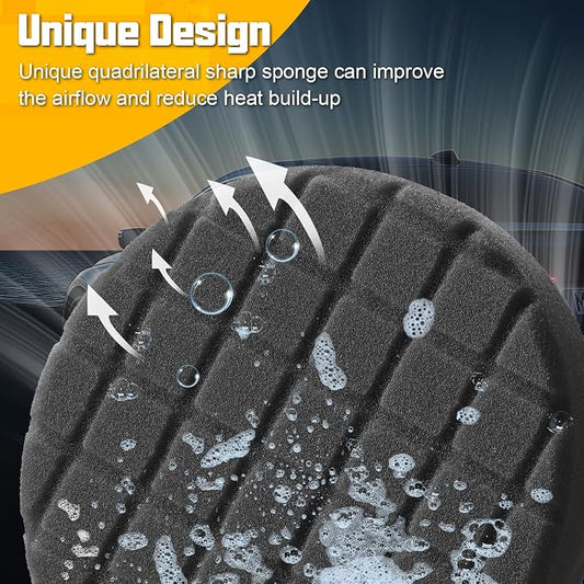 Polishing Pad 5.5 Inch, 3Pcs Black Light Cut Foam Buffing Pads for Car Buffer Polisher, Finishing, Polishing and Waxing
