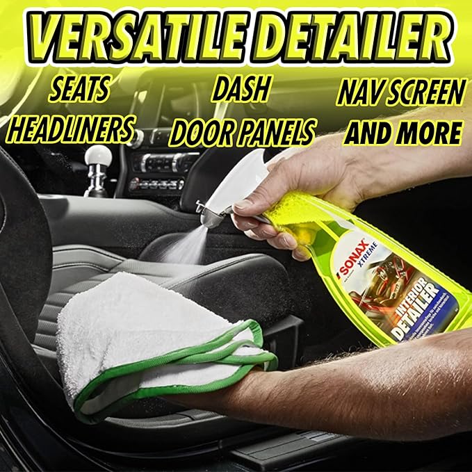 SONAX Interior Detailer | Multi-Surface Interior Cleaner for Dash, Plastics, Screens & Trim, Removes Dust & Fingerprints | Streak-Free Finish, UV Protection, | DIY Car Care Formula Made Easy