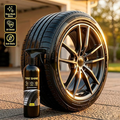 OPTIUM BYCSA Professional 1 Liter Tire Shine - High Gloss Tire Dressing & Long-Lasting Wet Look - UV Protectant Prevents Cracking & Fading - Biodegradable & Phosphate-Free Formula - Car Detailing