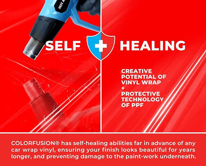 ColorFusion PPF by VViViD, Gloss Ultra Red Dry Apply PPF Vinyl Car Wrap Roll 60ft x 5ft