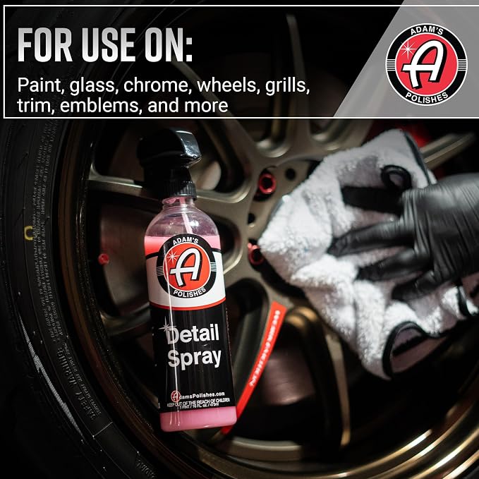 Adam's Detail Spray 5 Gallon - Quick Waterless Detailer Spray for Car Detailing, Polisher Clay Bar & Car Wax Boosting Tech, Add Shine Gloss Depth Paint | Car Wash Kit & Dust Remover