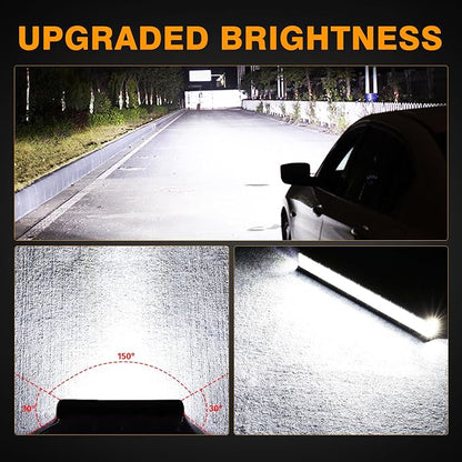 Muto-Beam Side Shooter LED Light Bar, 20 Inch 320W Quad Row Light Bar LED Fog Lights Off Road Driving Spot Flood Combo Work Lights for Truck UTV ATV Pickup SUV Boat