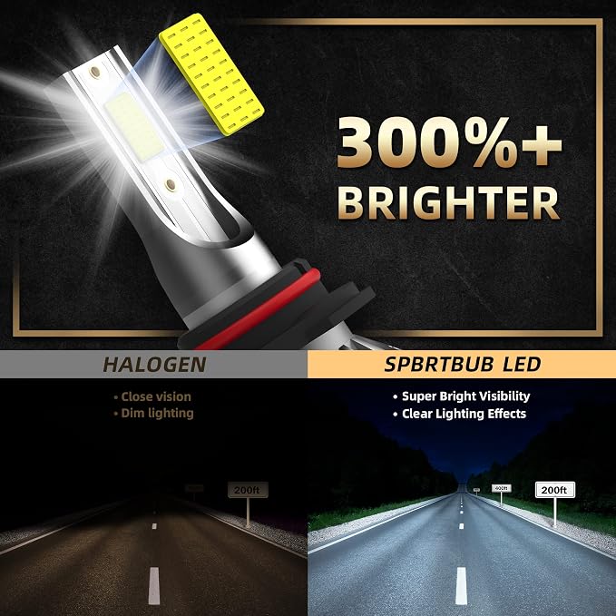 led headlight bulbs, compatible with Ford EXPEDITION (2015-2020) 9005 & H11 High/Low Beam LED Headlight Bulbs, Pack of 4