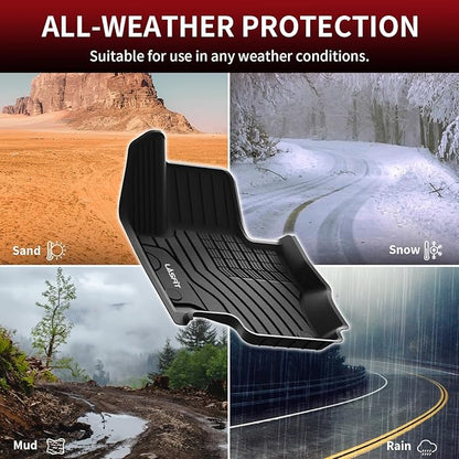 LASFIT Floor Mats for Mercedes Benz GLE SUV 2020-2026 350/450/ 53 AMG (Not Fit Coupe; Fit 5 Seats), All Weather TPE Anti-Slip Floor Liners Custom Fit GLE Car Mats, 1st & 2nd Row Set, Black