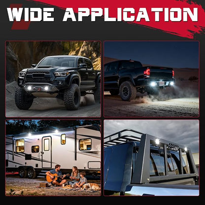LED Cubes, OFFROADTOWN 3inch 120W CREE LED Pods Driving Lights Cubes Ditch Light Off Road Lights Reverse Light for Truck Pickup UTV ATV SUV Boat 4x4 Car - Diffusion Beam
