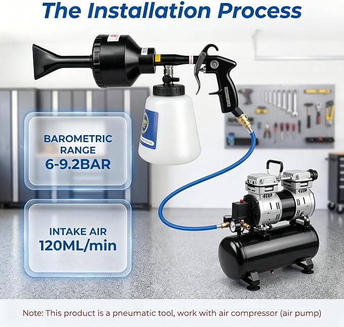 Car Wash Foam Gun,Foam Cannon Car Wash Kit,Car Cleaning Gun, Adjustable Foam Sprayer with Large Capacity Reservoir,Professional Automotive Cleaning Tool Kit for Interior & Exterior Detailing Supplies.