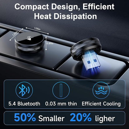 2-in-1 Wireless CarPlay & Android Auto Adapter, CarPlay Dongle Convert Wired to Wireless, Bluetooth & Wi-Fi, Plug & Play, Zero Latency, Compatible with USB/USB-C (Black)