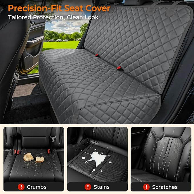 URPOWER Dog Car Seat Cover for Back Seat - Waterproof Car Seat Protector for Child Carseat & Pets, Nonslip Car Seat Covers for Mid-Size Cars & Mid-Size SUVs
