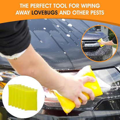 Nanoskin Ultra-Efficient Vehicle Bug Cleaning Sponges, 6-Pack - Durable, Soft, Multi-Surface Compatible | Heavy-Duty Mesh, Ideal for Car and Truck Detailing, Eco-Friendly | Proudly Made in USA
