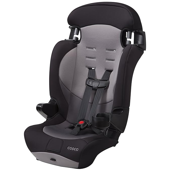 Cosco Kids Finale DX 2-in-1 Booster Car Seat, Forward Facing Toddler Car Seat (40-65 lbs) and Belt Positioning High Back Booster (40-100 lbs), Dusk