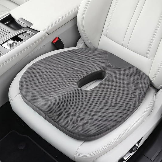 Desk Chair Seat Cushion Non-Slip Seat Cushion for Sciatica, Tailbone & Back Pain Relief - Butt Pillow for Drivers, Workers, Pregnancy Support for Long Sitting (Grey 01)