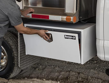 Buyers Products 1702205 Steel Underbody Truck Tool Box 18 x 18 x 36 Inch, White Powder-Coated 14 Ga Steel, Locking Stainless Paddle Latch, Drop Door, Weather-Resistant, Made in USA