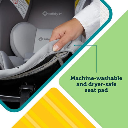 Safety 1st® onBoard™ Slide DLX Infant Car Seat w/SafetySlide™ Base, Easy-Install Rigid Latch, Lightweight Rear-Facing Seat, Newborn Carrier, Extra-Large Canopy, Travel System Ready, Dusty Marble