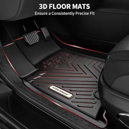 YITAMOTOR Floor Mats Fits for 2020-2026 Ford Explorer 6 Passenger Models, All-Weather Custom Fit TPE Floor Liners Set, 1st, 2nd and 3rd Row