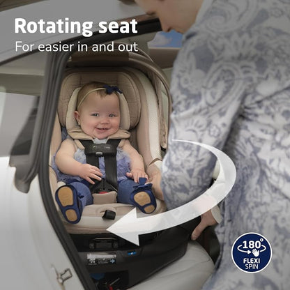 Maxi-Cosi Peri 180 Rotating Infant Car Seat, Baby Car Seat Rotating Carseat, Natural Heritage