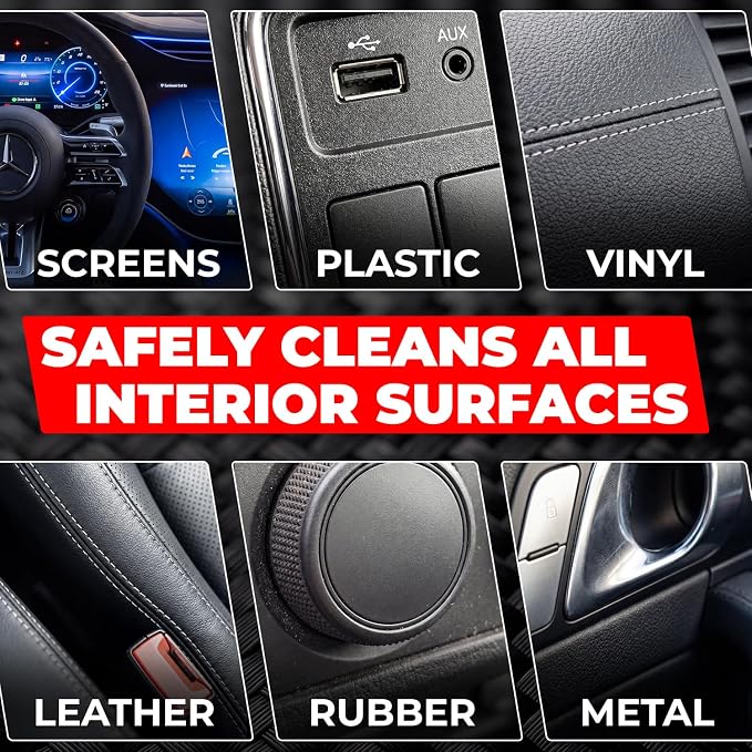 SHINE ARMOR Car Interior Cleaner & Protectant - Interior Detailer Spray with UV Defense, Streak-Free Car Cleaning Spray for Dashboard, Leather, Vinyl, Plastic & Rubber - Trucks, SUVs & RVs - 16 fl oz