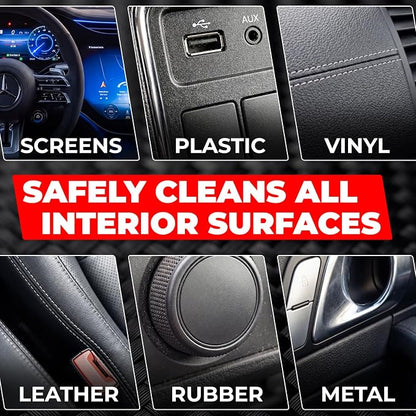 SHINE ARMOR Car Interior Cleaner & Protectant - Interior Detailer Spray with UV Defense, Streak-Free Car Cleaning Spray for Dashboard, Leather, Vinyl, Plastic & Rubber - Trucks, SUVs & RVs - 16 fl oz