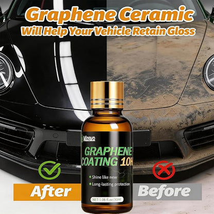 Ceramic Coating for Cars, Car Wax Polish Graphene Ceramic Wax Crystal Trim Coat for Car Detailing Auto Paint Scratch Resistant,30ML