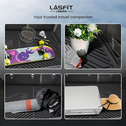 LASFIT Cargo Mat for Lincoln Corsair 2026 2025 2024 2023 2022 2021 2020, All Weather TPE Trunk Mat Custom Fit Cargo Liner Front & Rear Trunk Liner, Black, Easy to Clean