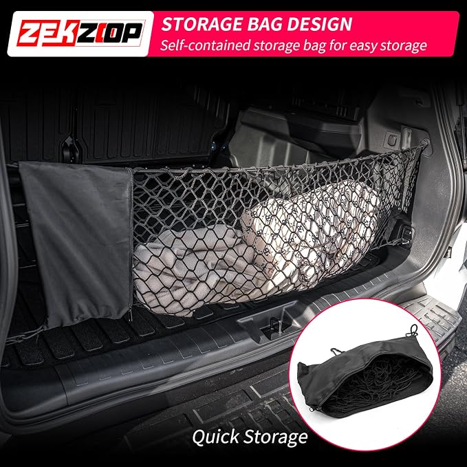 Cargo Net Compatible with 2021-2025 2026 Toyota 4Runner Envelope Style Trunk Storage and Organizer Dense Mesh with Storage Bags Luggage Net for 2025 4 Runner Accessories