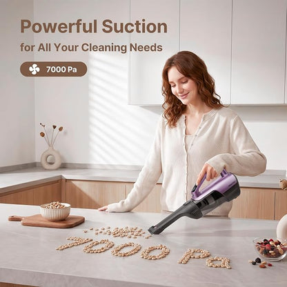 Shop-Vac S3 20V Handheld Vacuum Cordless, Rotatable Nozzle, Dual-Speed Powerful Portable Car Vacuum Rechargeable, Wall-Mounted Lightweight Hand Vacuum for Home & Car, LED, HEPA Filter, Purple