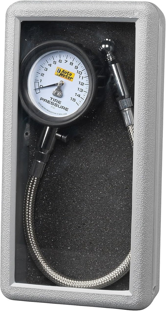 Auto Meter (2159) 0-15 PSI Analog Tire Pressure Gauge
