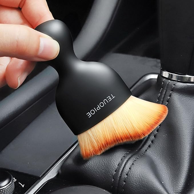 2PCS Car Detailing Brush Set Soft Hair Automotive Interior Dusting Brushes for Dashboard, Air Vents, Keyboard, Car Interior Exterior Cleaning, Car Accessories, Auto Dust Brush