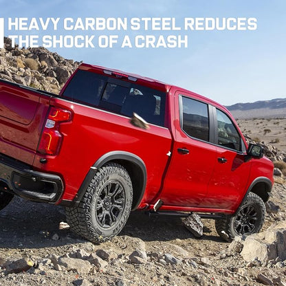 COMNOVA 6 Inch Running Boards Compatible with 2022-2026 Toyota Tundra Crewmax Cab. Tundra Heavy Duty Carbon Steel Black Nerf Bars Truck Side Steps Rock Sliders.